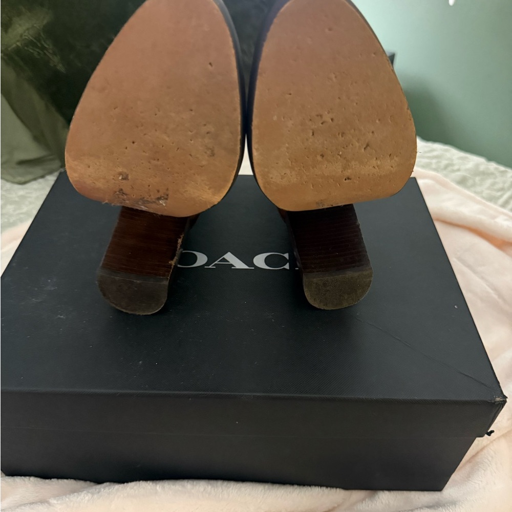 Coach Brown Leather Heeled Boots - Picture 3 of 5